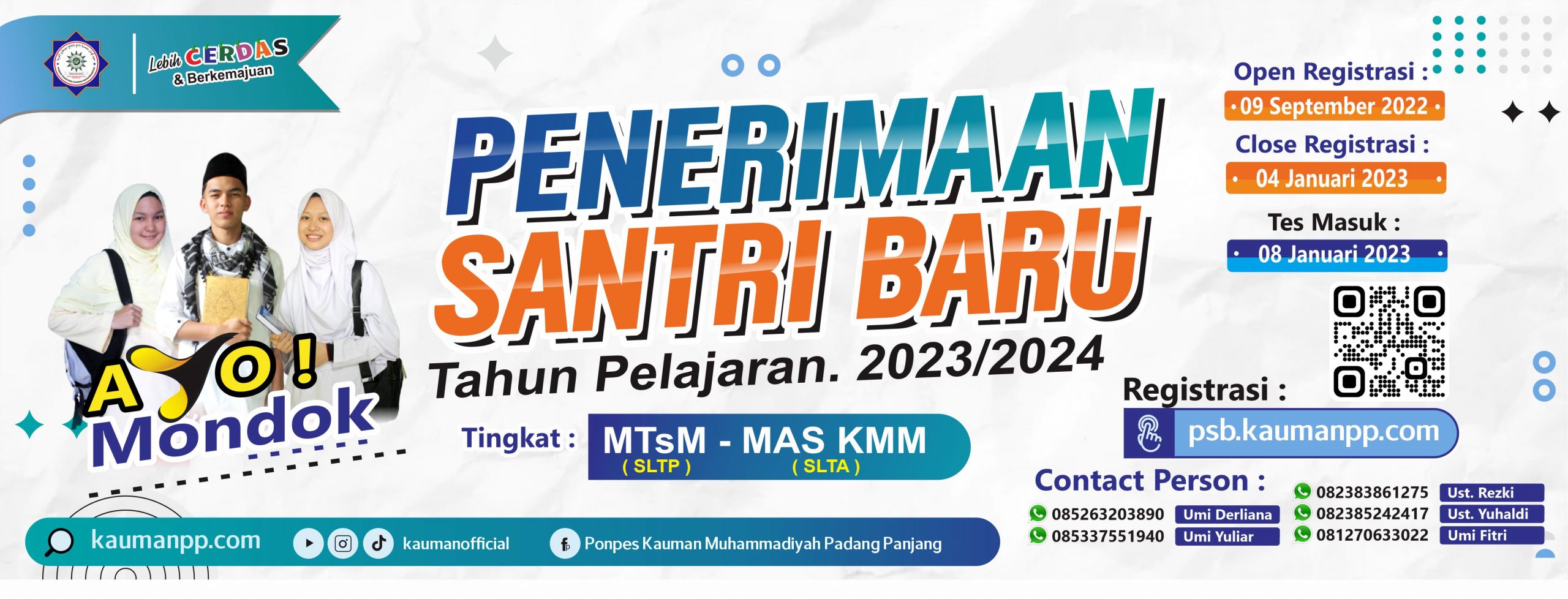 PENERIMAAN SANTRI BARU TP. 2023/2024