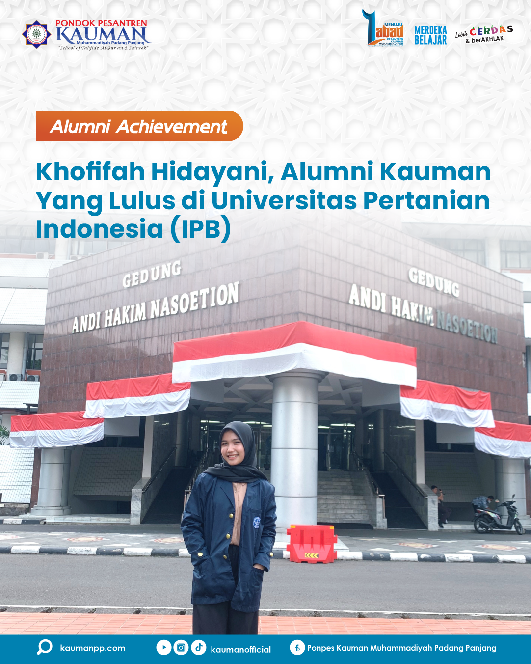 Khofifah Hidayani, Alumni Kauman Yang Lulus di Universitas Pertanian Indonesia (IPB)